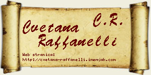 Cvetana Raffanelli vizit kartica